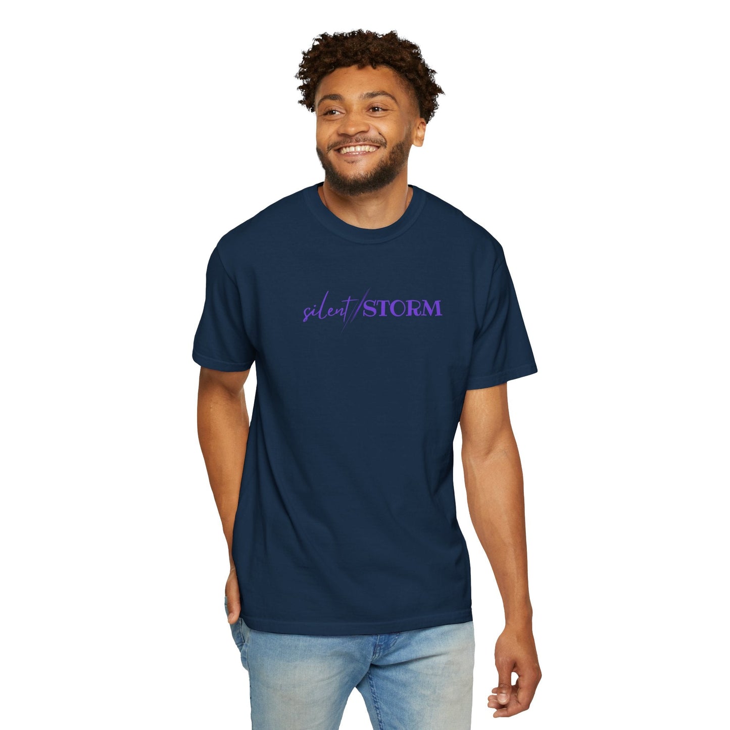 Silent Storm Unisex T-Shirt – Epilepsy Awareness Purple Statement Tee