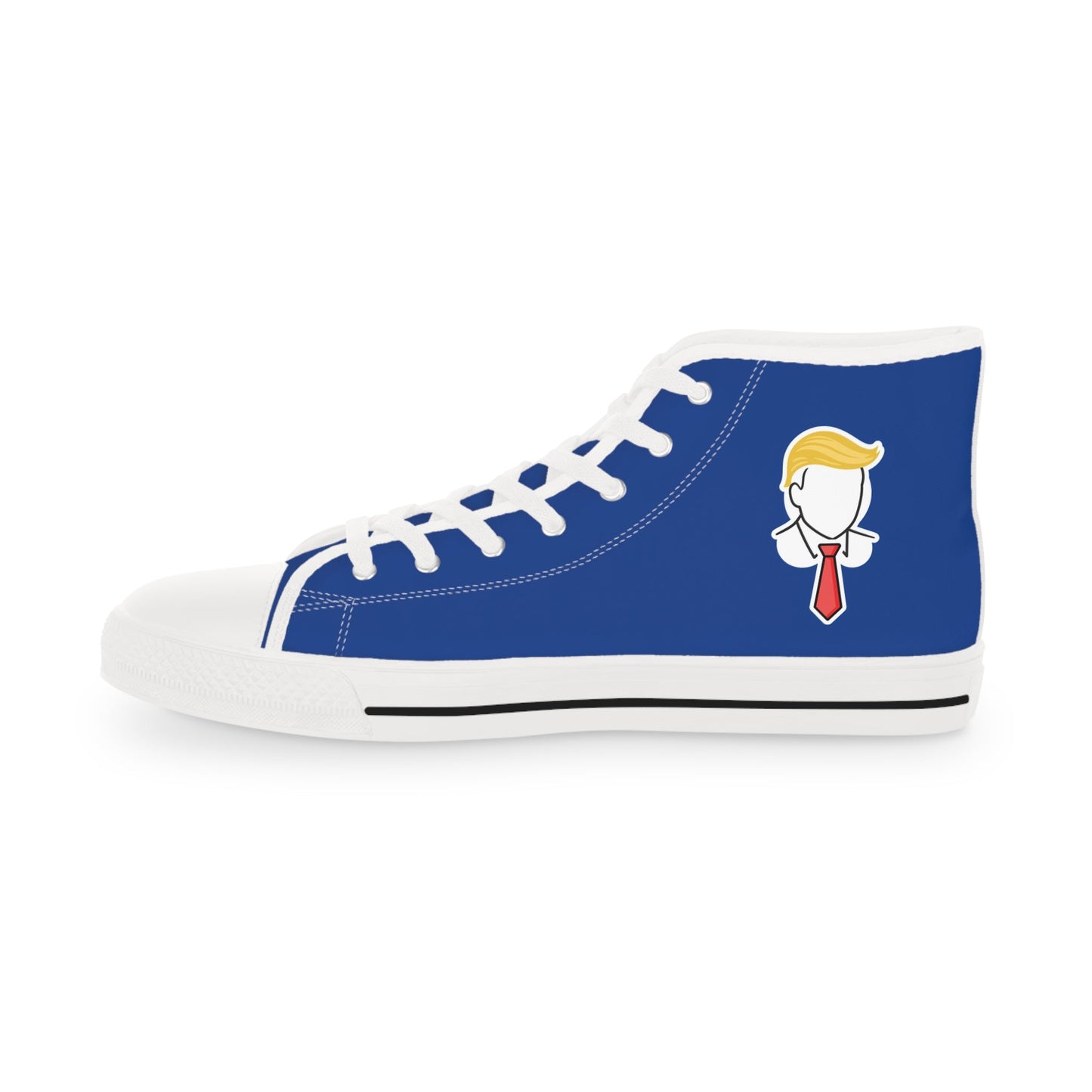 Executive Hairline Men’s High-Top Sneakers – Political Parody Statement Shoes