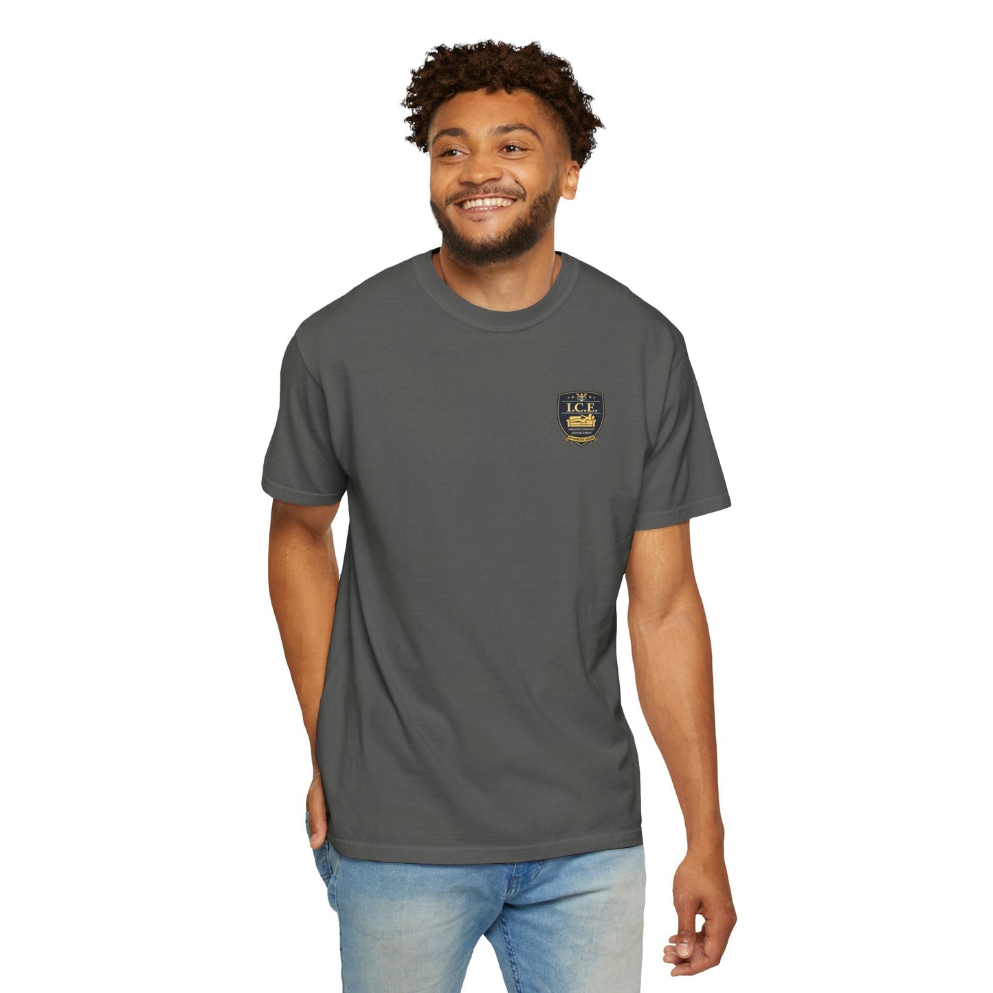 I.C.E. Badge T-Shirt | Institute of Cozy Excellence Parody Tee