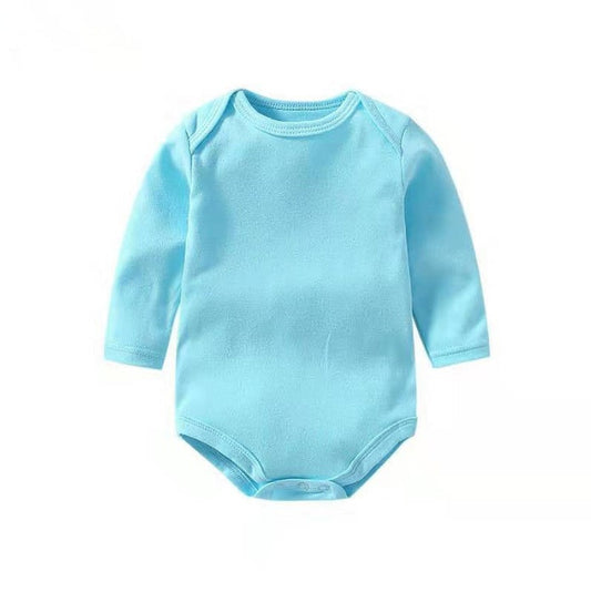 Newborn Solid Color Cotton One-piece Romper Crawl