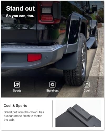 Kiwi Master Mud Flaps for 2018-2026 Jeep Wrangler JL (Not Willys/Rubicon)