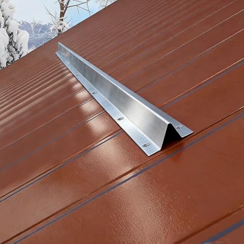 20 Pack 48 Inch Aluminum Roof Snow Guards, Metal Roof Snow Stops with Screws, Ice Guards for Metal Roofing Panels, Prevent & Ice Sliding, Silver