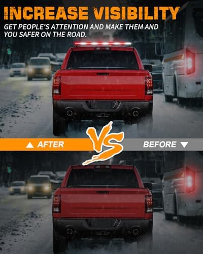 XRIDONSEN 45.5" 128 LED Roof Strobe Light Bar, Top Magnetic Mount Lights