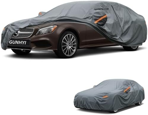GUNHYI Premium Car Cover Custom Fit Mercedes-Benz CLS, 16 Layers Heavy Duty Car Cover Waterproof All Weather with Zipper Door for Sun Rain Snow Dust Uv Protection