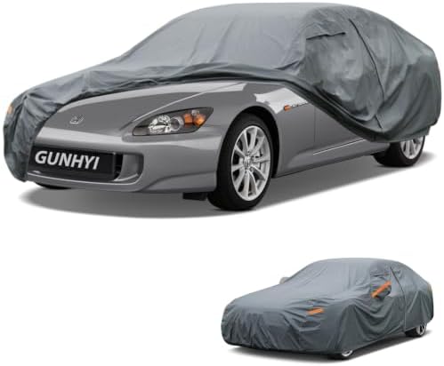 GUNHYI Premium Car Cover Custom Fit Honda S2000, 16 Layers Heavy Duty Car Cover Waterproof All Weather with Zipper Door for Sun Rain Snow Dust Uv Protection