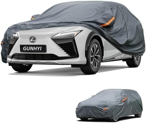 GUNHYI Premium Car Cover Custom Fit Lexus RZ, 16 Layers Heavy Duty Car Cover Waterproof All Weather with Zipper Door for Sun Rain Snow Dust Uv Protection