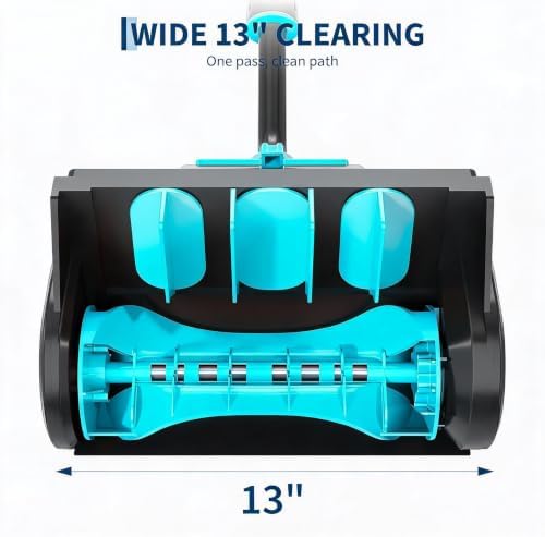 Aptliton 13in Cordless Snow Blower, 20V Electric Snow Shovel, Driveway