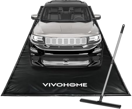 VIVOHOME Garage Floor Mat 7'9" x 16' Containment Mat with Stay Put Corner