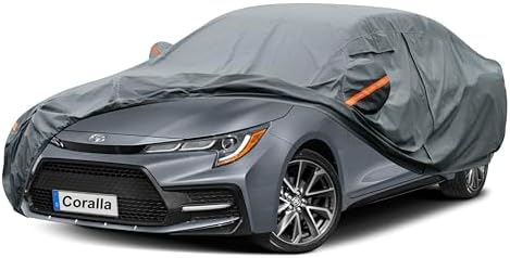 GUNHYI Premium Car Cover Custom Fit Toyota Corolla (2006-2026), 16 Layers Heavy Duty Car Cover Waterproof All Weather with Zipper Door for Sun Rain Snow Dust Uv Protection