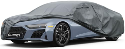 GUNHYI Premium Car Cover Custom Fit Audi R8, 16 Layers Heavy Duty Car Cover Waterproof All Weather with Zipper Door for Sun Rain Snow Dust Uv Protection