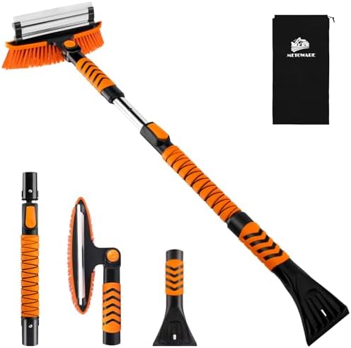 METOWARE 44'' Snow Brush and Ice Scrapers for Car Windshield