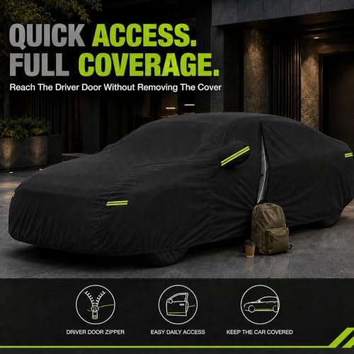 Sedan Car Cover Waterproof Outdoor Cover Fits 186-193 Inch