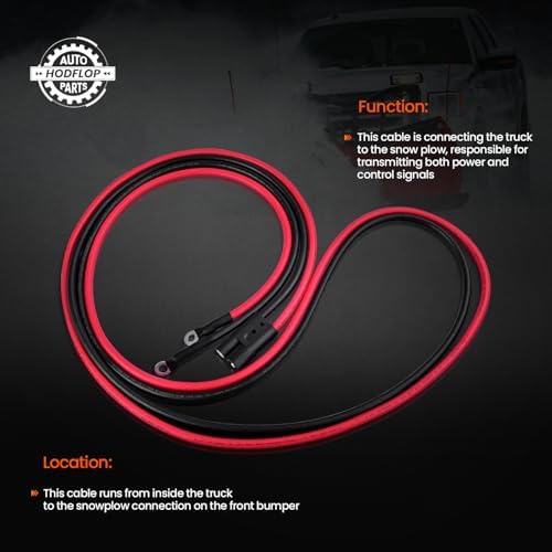 HYD01684 Snow Plow Power Ground Cable Truck Side Replace# 1304740