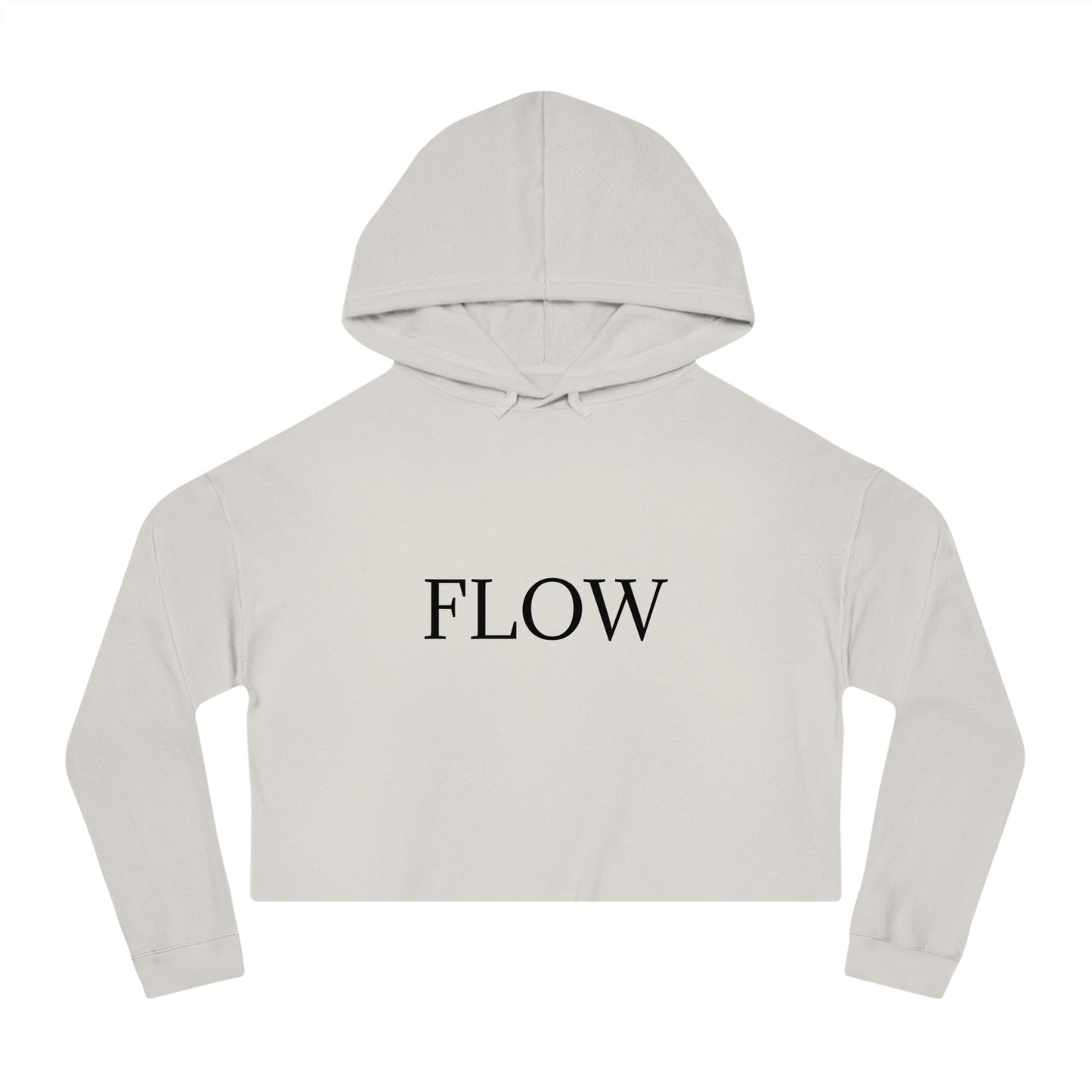 Cropped Hoodie Sweatshirt for Women with Cropped Design and Ribbed Cuffs
