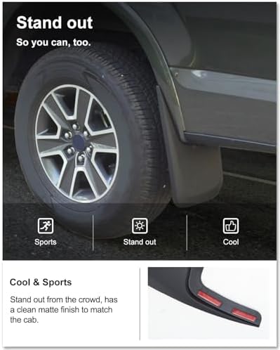 Kiwi Master No Drill Mud Flaps for 2015-2020 Ford F-150 with Fender