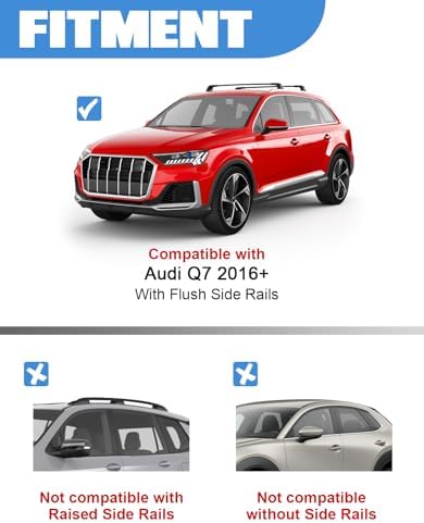 FengYu 330lbs Roof Rack Cross Bars for Audi Q7 2016-2026 (with Side Rails)