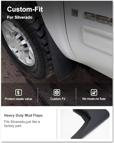 Kiwi Master Mud Flaps for 2007-2013 Chevy Silverado 1500/2500/3500