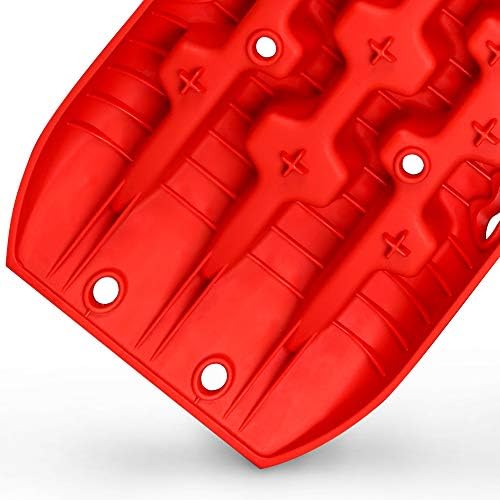 X-BULL New Recovery Traction Tracks Sand Mud Snow Track Tire Ladder 4WD (Red,3gen)