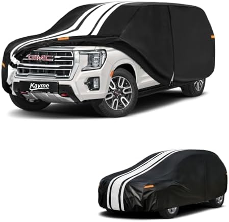 Kayme Heavy Duty Car Cover Custom Fit for GMC Yukon (1991-2026) Waterproof