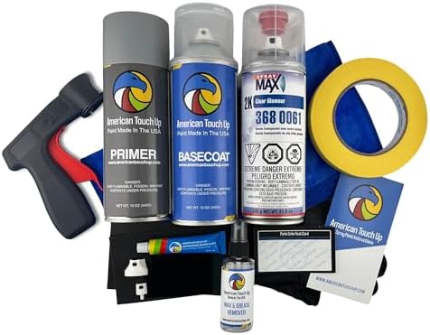 American Touch Up Paint Compatible with Toyota | 1E3/U1E3 Phantom Gray Pearl | Spray Paint - Primer/Basecoat/2K Spraymax KIT