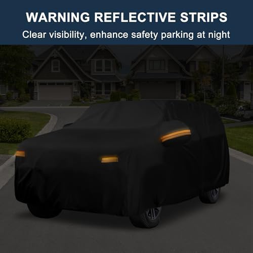 X AUTOHAUX Waterproof Full Car Cover for Toyota 4Runner 210D-PU w/Zipper