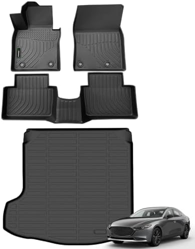 ANBINGO® Floor Mats & Cargo Liner for Mazda 3 (Only for Sedan) 2019-2026