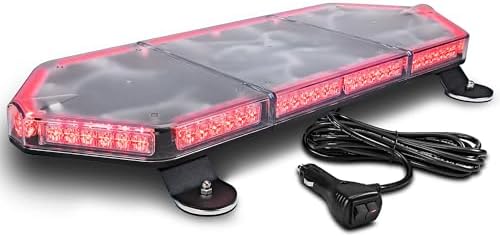 LAMPHUS NanoFlare 26 Inch 80W Red LED Strobe Light Bar, Firefighter Truck