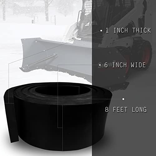 SIMOND STORE Snow Plow Rubber Cutting Edge – Heavy Duty 96" x 6" x 1"