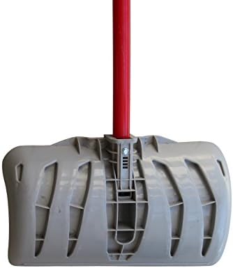 TABOR TOOLS Snow Pusher with Fiberglass Handle, 18 Inch Wide Blade, Snow Shovel with Comfortable D Grip Handle. J219A. (Snow Pusher, Long 35 Inch Handle)