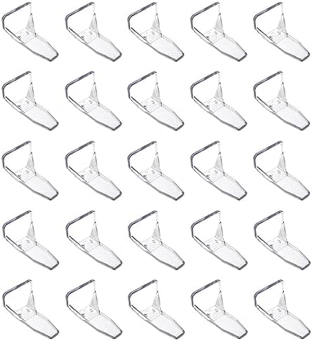 JSP Manufacturing Clear Plastic Alpine 25 Piece Mini Snow Guards with Mounting Hardware for Adhesive or Mechanically Fasten on Metal Roofs (Snow Guards with Adhesive)