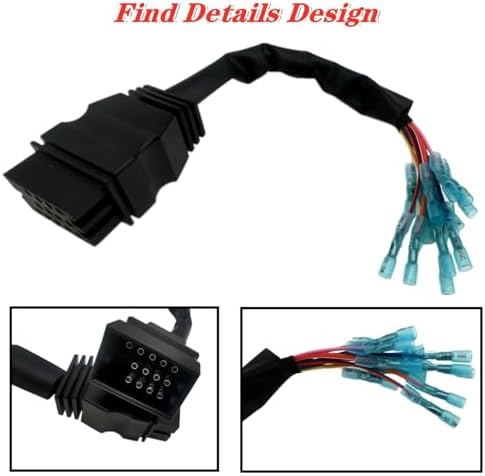 Snow Plow Wiring Harness Repair Kit MSC04753 MSC04754 for Boss Snowplow Blade,13 Pin Connector Repair Ends Vehicle Side and Plow Side