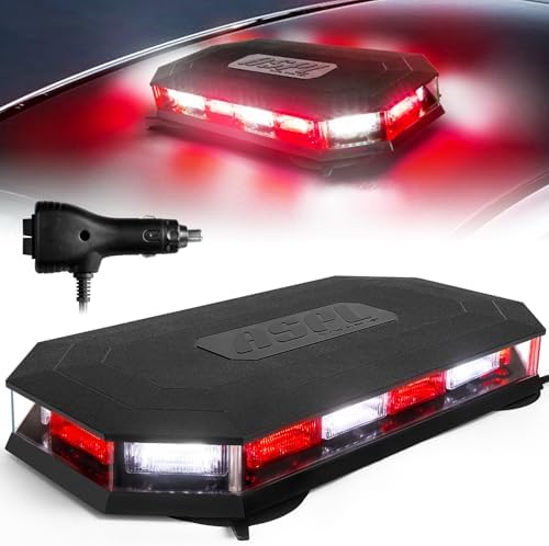 ASPL 16.5 Inch Roof Top Beacon Warning Strobe Light for Trucks Red White