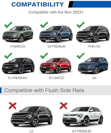 Wonderdriver 330lbs Roof Rack Cross Bars for Kia NIRO 2023-2026
