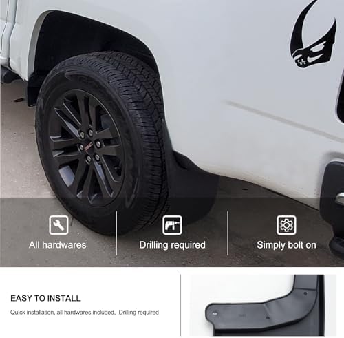 Kiwi Master Mud Flaps for 2015-2022 Chevy Colorado/GMC Canyon w/o Fender