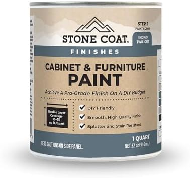 Stone Coat Cabinet Primer 1 Quart & Indigo Twilight 1 Quart Paint Bundle