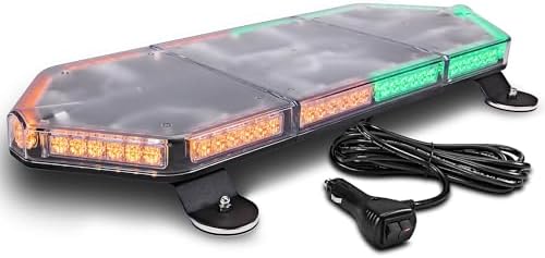 LAMPHUS NanoFlare 26 Inch 80W Amber Green LED Strobe Light Bar For Trucks