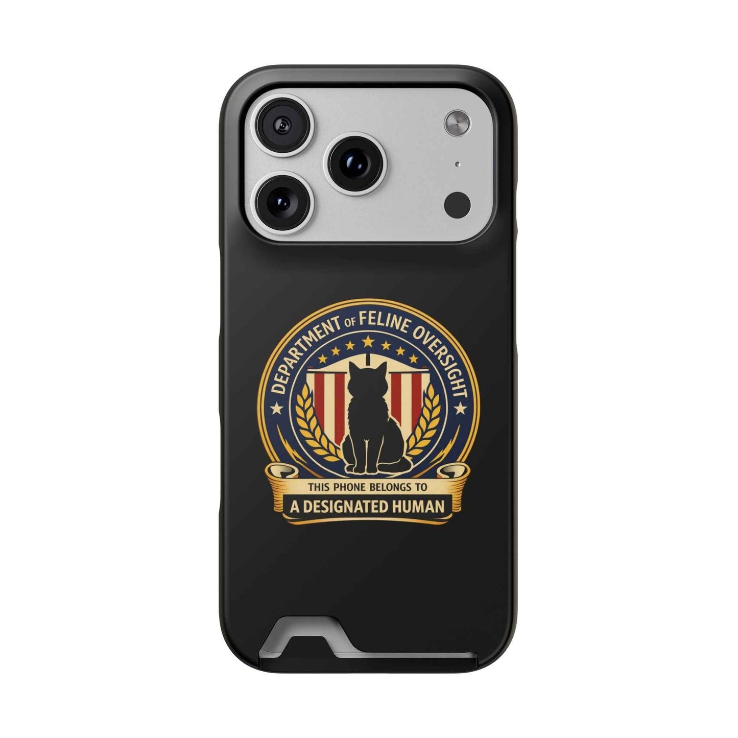 Department of Feline Oversight MagSafe iPhone Case — Designated Human Edition