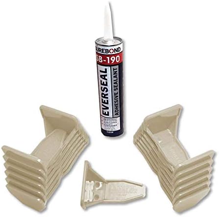 Deuce Snow Guards for Metal Steel Corrugated Roof (25 Pieces with Adhesive) (Sandstone)
