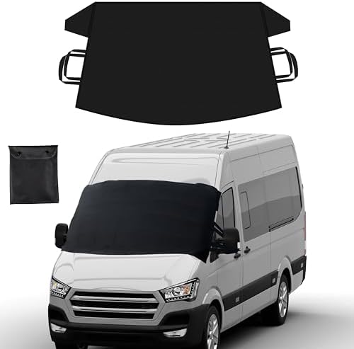 EcoNour Windshield Cover for Ice and Snow,600D Oxford Windshield Snow Cover