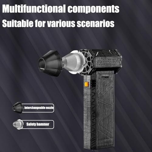 1500w Thermal Blower, Snow Blower for Car with 3 Adjustable, Portable Mini Turbo Snow Blower for Drying, Snow Removal, Cleaning (C)