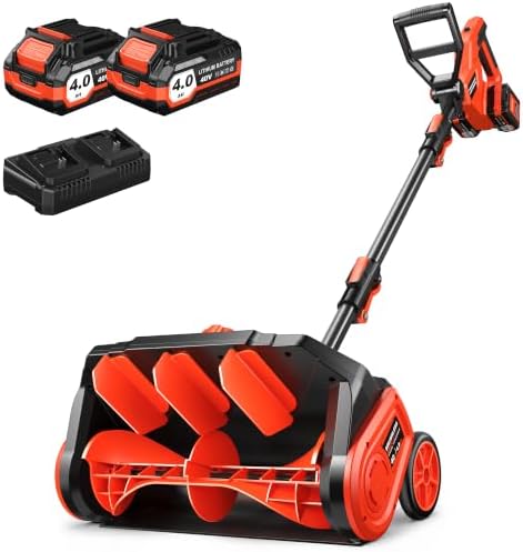 Cordless Electric Snow Shovel, 40V Snow Blower, 15'' Width