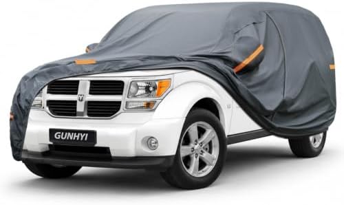 GUNHYI Premium Car Cover Custom Fit Dodge Nitro, 16 Layers Heavy Duty Car Cover Waterproof All Weather with Zipper Door for Sun Rain Snow Dust Uv Protection