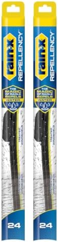Rain-X 810364 Repellency Water Repellent Wiper Blades, 24" Windshield Wipers (Pack of 2), All Weather Streak-Free for Enhanced Visibility w/Water Repellency Formula [Amazon Exclusive]