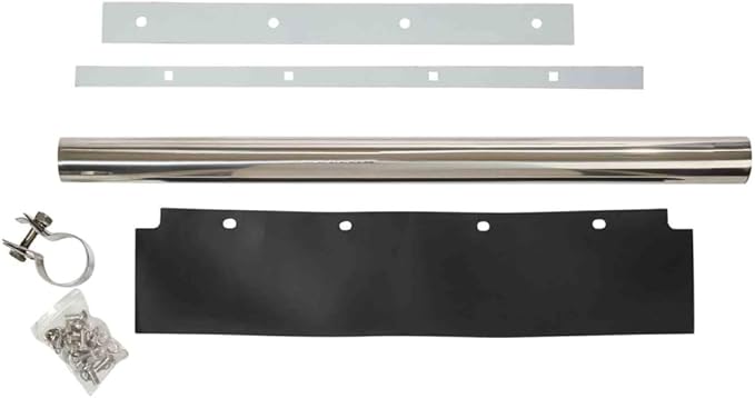 Mytee Products 2 Pack Quarter Fender for Semi Truck 24"x24" Stainless Steel - Half Semi Quarter Fenders with Mounting Tube Bracket Kit - Semi Truck Accessories for Kenworth Freightliner Peterbilt