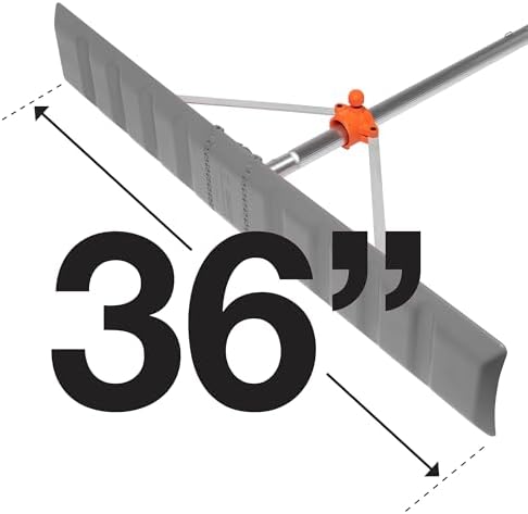 EZ Smart Patented Adjustable Snow Roof Rake with 16 ft Pole