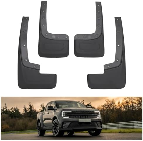 Kiwi Master No Drill Mud Flaps for 2024-2026 Ford Ranger (Not Fits Raptor)