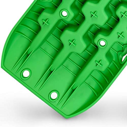 X-BULL New Recovery Traction Tracks Sand Mud Snow Track Tire Ladder 4WD (Green,3gen), Bag+Hardware+Tracks
