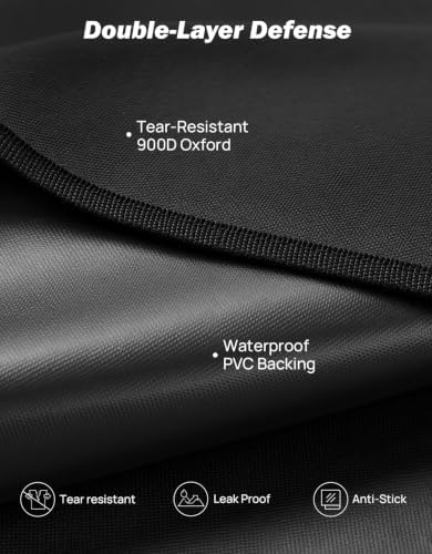 JOYTUTUS Windshield Cover for Ice and Snow, Heavy Duty 900D Oxford Fabric, All-Weather Protection with Side Mirror Covers, Waterproof, Anti-Theft Design, Fit Most Cars, Sedans