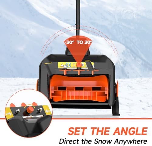 16" Cordless Snow Shovel, 3000mAh Battery Snow Blower, Lightweight Power Snow Thrower for Driveways & Sidewalks, Winter Snow Removal with Charger & 2 * 21V Batteries