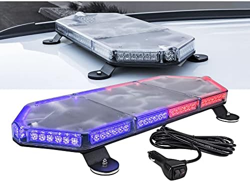 LAMPHUS NanoFlare 26 Inch 80W Blue Red Police LED Strobe Light Bar, Trucks